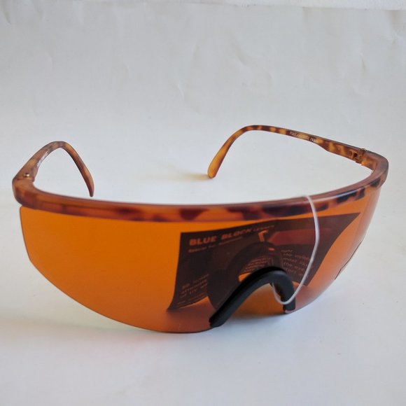NWT TruVintage semi-rimless Sports Blade Wrap true blue blocker sunglasses - Picture 1 of 4